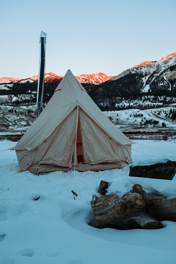 winter camping tent