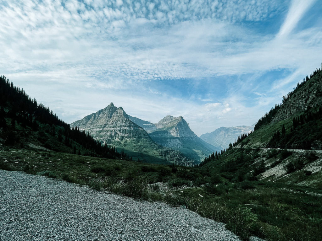 view from going to the sun road in glacier national park